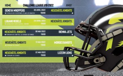 Juniors U19: calendrier 2022